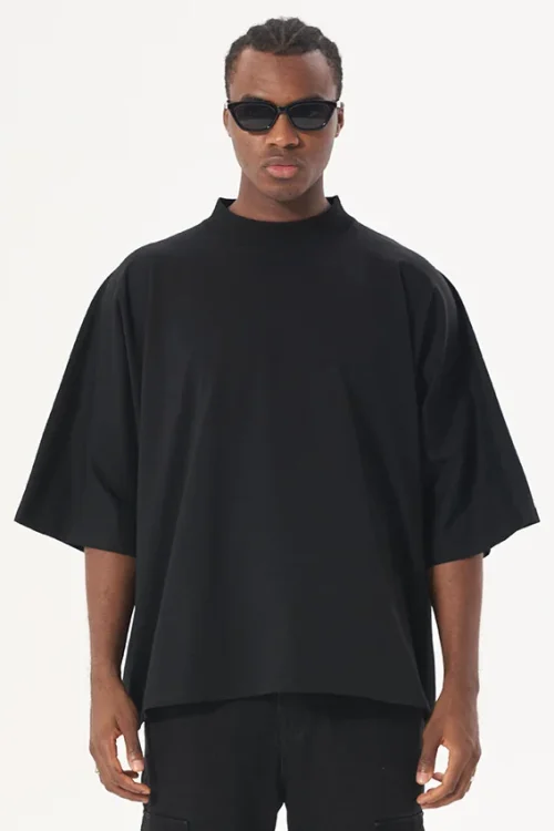 Good Quality Streetwear Blank Thick Black 100% Soft Cotton t Shirt Men 230 Gsm Oversized Heavy t Shirts for Men