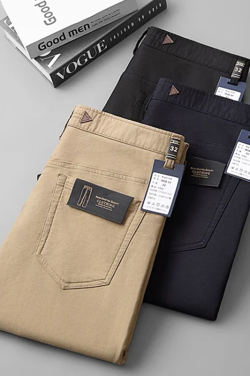 Best Selling Trousers Athletic/Cargo/Straight Retro Design Striped Slim Fit Men’s Business Casual Chino Pants Trousers