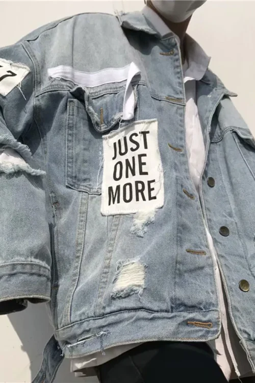 2025 Fashion Men Jeans Jackets Tops Long Sleeve Denim Coat Vintage Ripped for Men Clothing Fabric Denim Knitte3