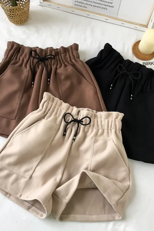Black Slimming Wide Leg Pants Loose Casual Boot Pants for Spring