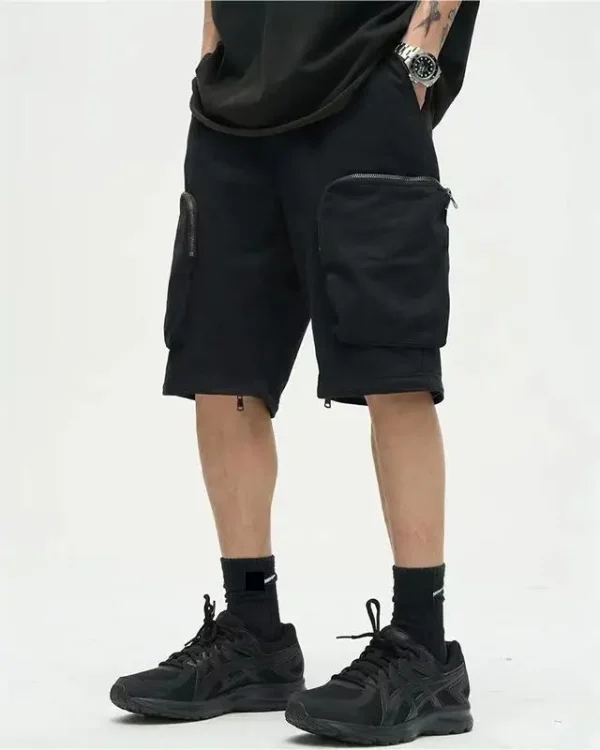 Detachable Legs With Zippers Men's Loose Cargo Pants - Image 3