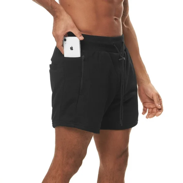 Summer New Cotton Shorts Sports Shorts Plus Size Exercise Gym High Quality Fitness Shorts Men's Jogging Running Cotton Fabric - Image 3