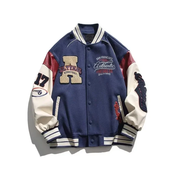 Hot Selling  Plus Size Cool Style Winter Embroidery Baseball Varsity Jackets for Men
