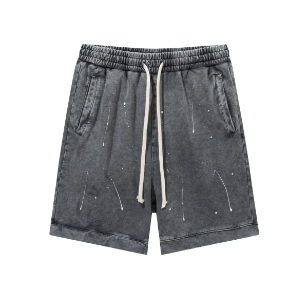 Solid Color Wash-and-wear  Men's Shorts Distress Short High Street Pants Shorts for Men - Image 5