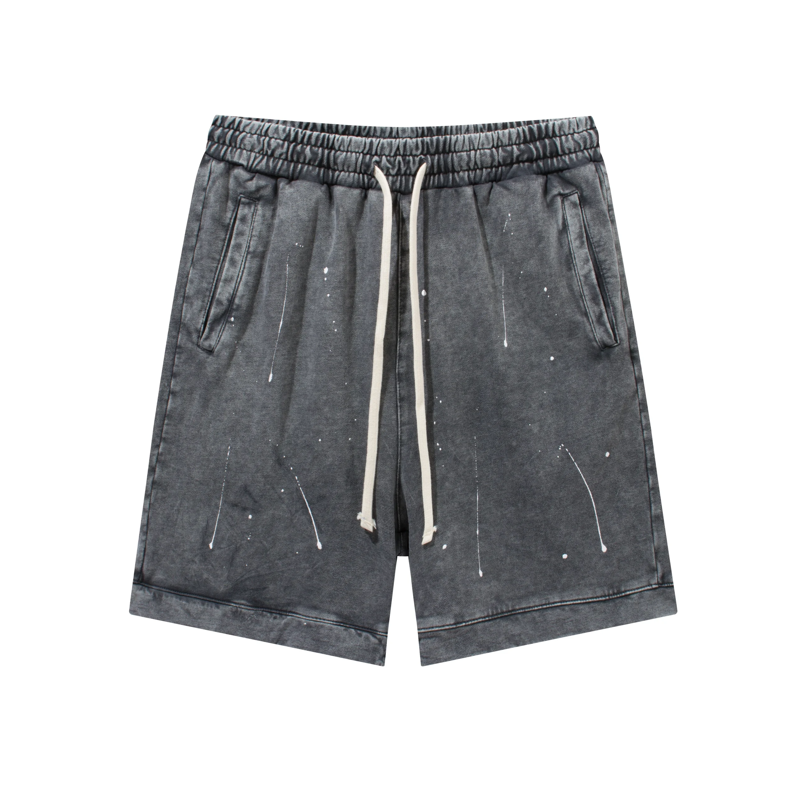 Solid Color Wash-and-wear  Men's Shorts Distress Short High Street Pants Shorts for Men - Image 5