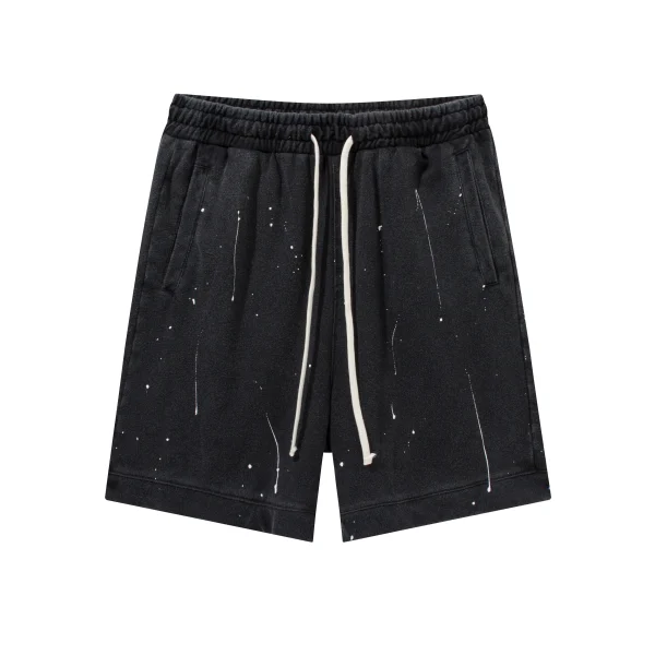 Solid Color Wash-and-wear  Men's Shorts Distress Short High Street Pants Shorts for Men - Image 6