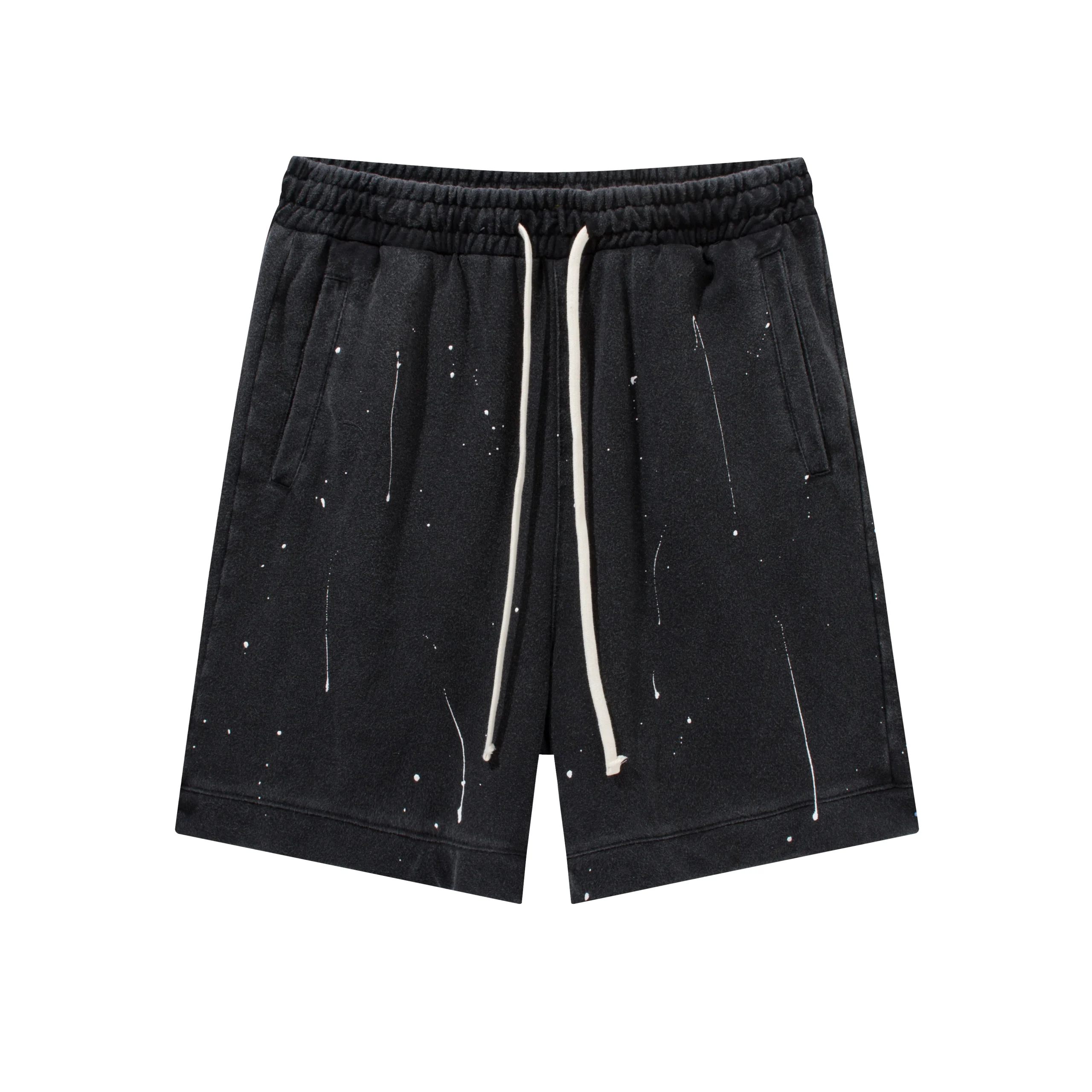 Solid Color Wash-and-wear  Men's Shorts Distress Short High Street Pants Shorts for Men - Image 6