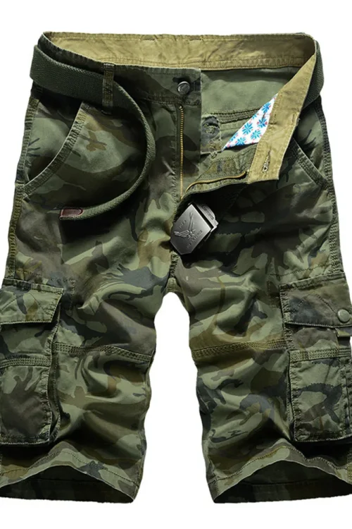 New Mens Shorts Fitness Plaid Casual Short Pants High Quality Shorts Men’s Sports Bermuda Cargo Shorts Daily Knitted Mid Waist