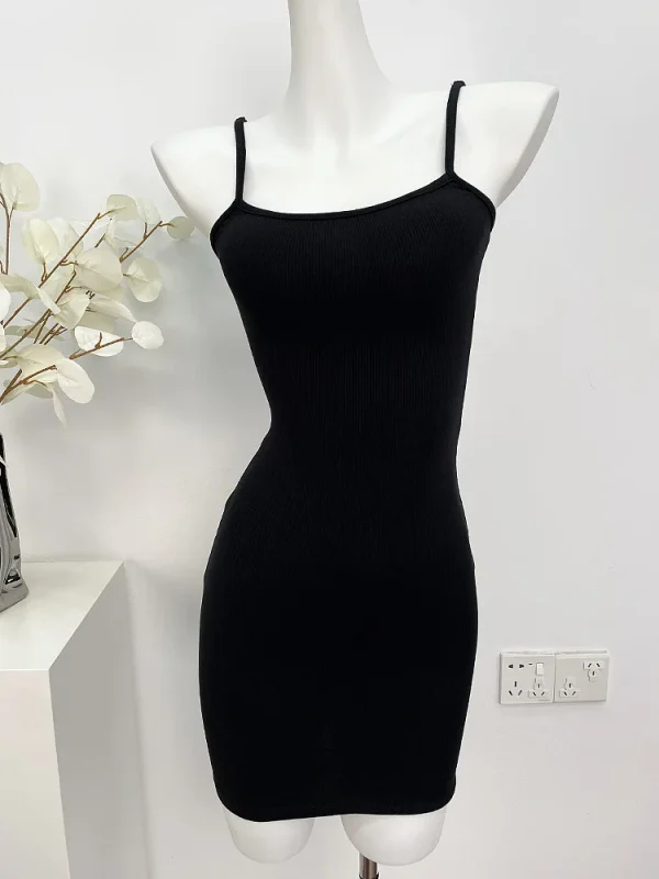 Dress Pure Desire Hot Girl Tight Sexy Bodycon Shapewear Front Date Strap Short Summer - Image 6