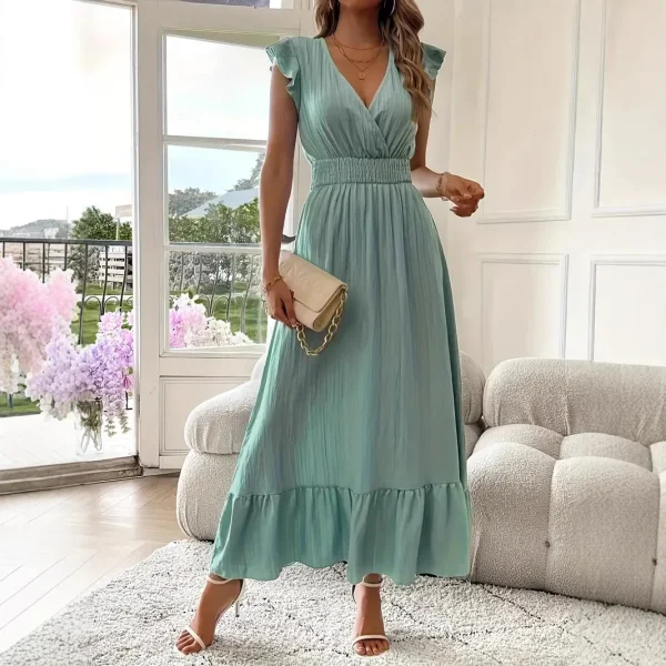 2025 Summer New Fashion Women's Casual Dress with Short Sleeves - Image 3