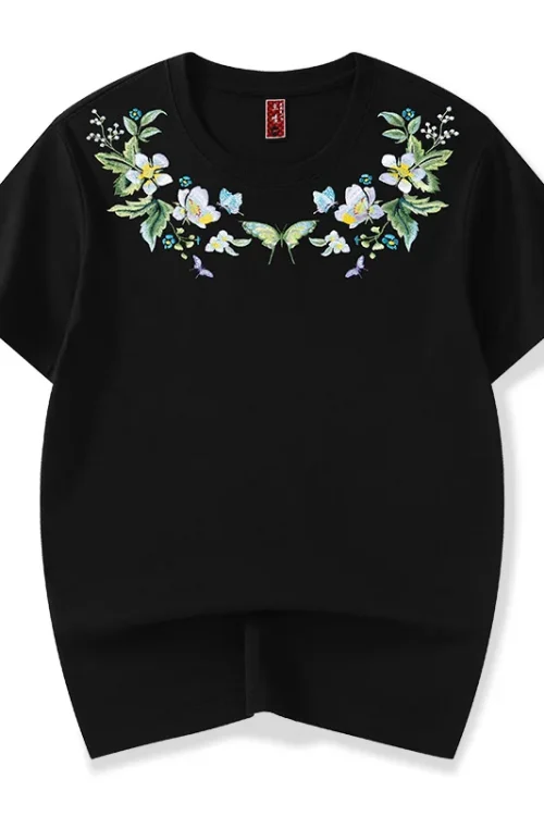 Style Streetwear Shirt Pattern Bulk Breathable Design Embroidery for Man Summer Short Sleeve Casual
