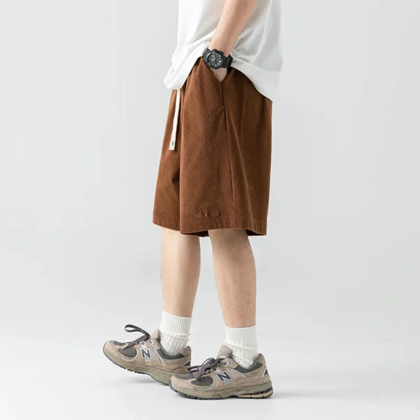 Embroidered Corduroy Shorts  for Man - Image 3