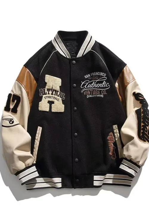 Embroidered College Sports Varsity Jacket Bomber Mens Baseball Jackets