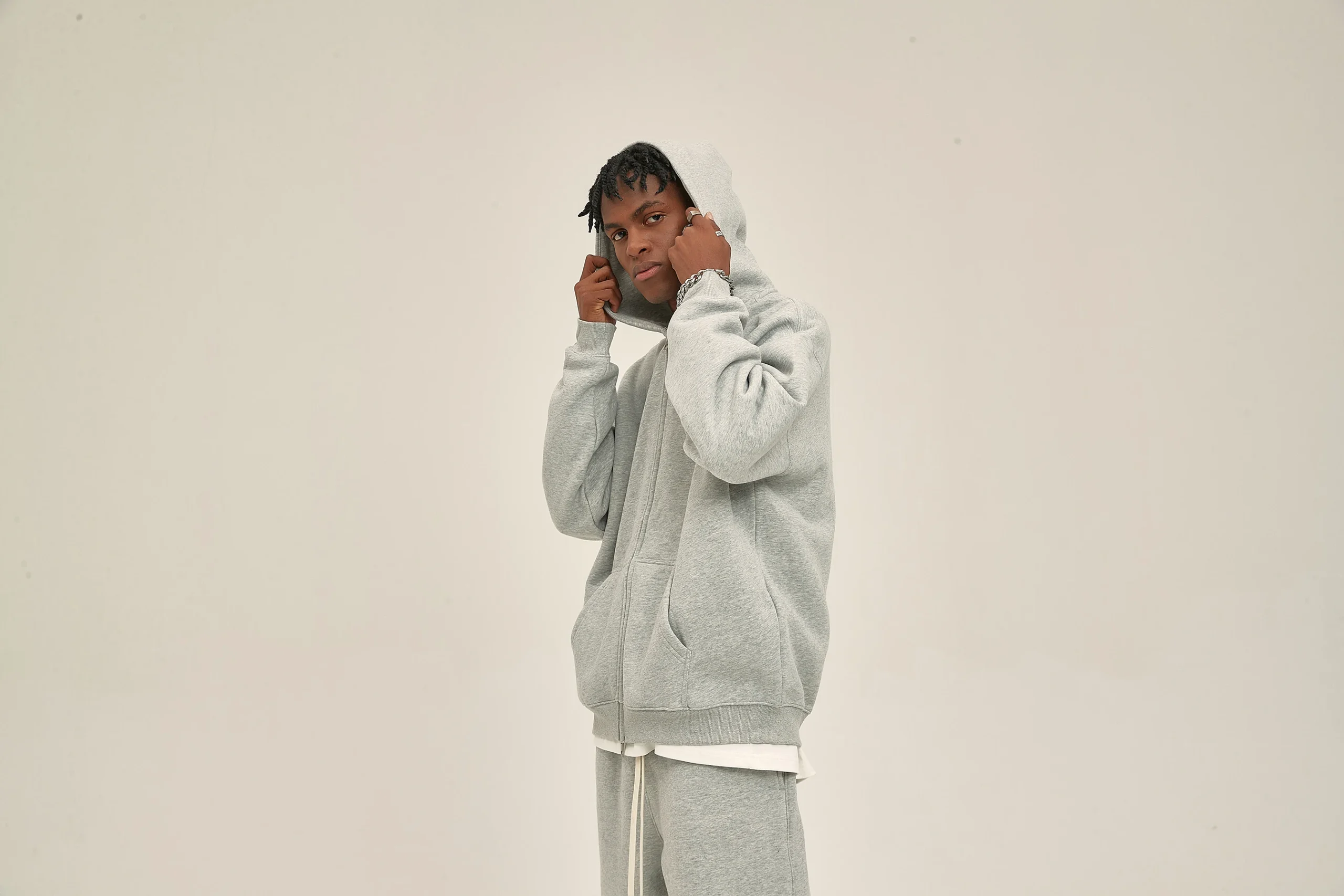 New Product Hot Sale Cropped Hoodie Heavyweight Oversized Plain Thick Boxy - Image 3