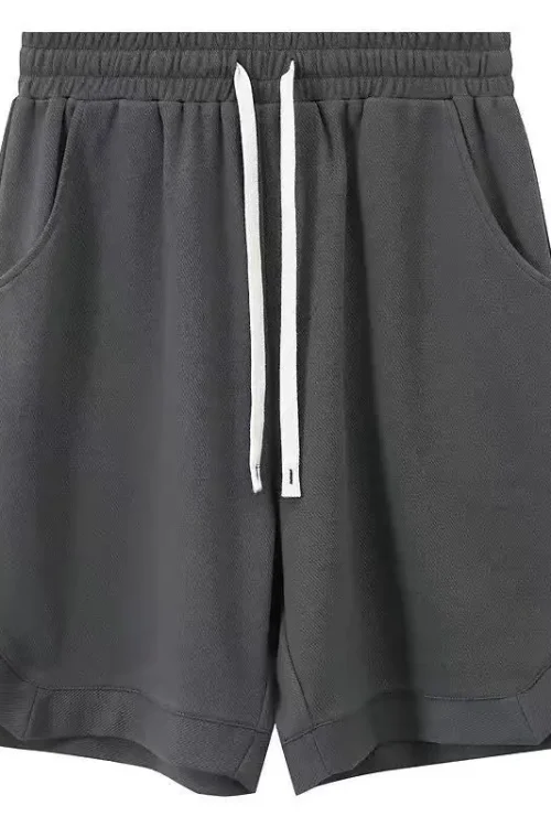 Blank Workout Jogger Sports Casual Polyester Men Jorts Elastic Waist Sweat Shorts With Pockets