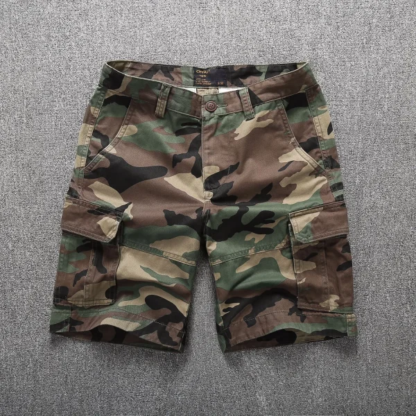 High Quality Gym Summer Plus Size Men's Shorts Men Black Men Camo Cargo Shorts - Image 3