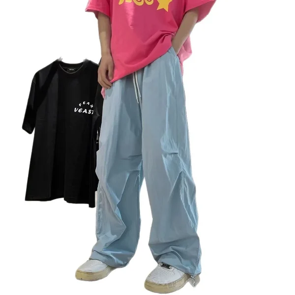 Summer Thin Wide-Leg Cargo Dopamine Sun Protection Quick-Dry Elastic Waist Casual Hiking - Image 5