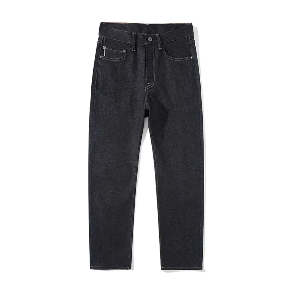 100% Cotton Raw Denim Selvedge Jeans for Men Vintage Woven Straight Jeans Low Moq Breathable Pants No Jeans NO Wash - Image 4