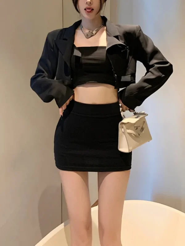 Black High Elastic Sexy Hip Skirt for Women Casual High Waist Empire Waistline Hot Girl Style for Summer - Image 3