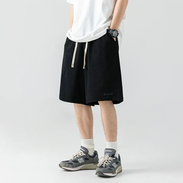 Embroidered Corduroy Shorts  for Man - Image 4