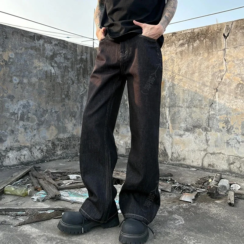 517 Men’s Original Old Money Style Jeans Slightly Flared Straight Loose Pants Spring Summer Trendy Original Black Blue Washed
