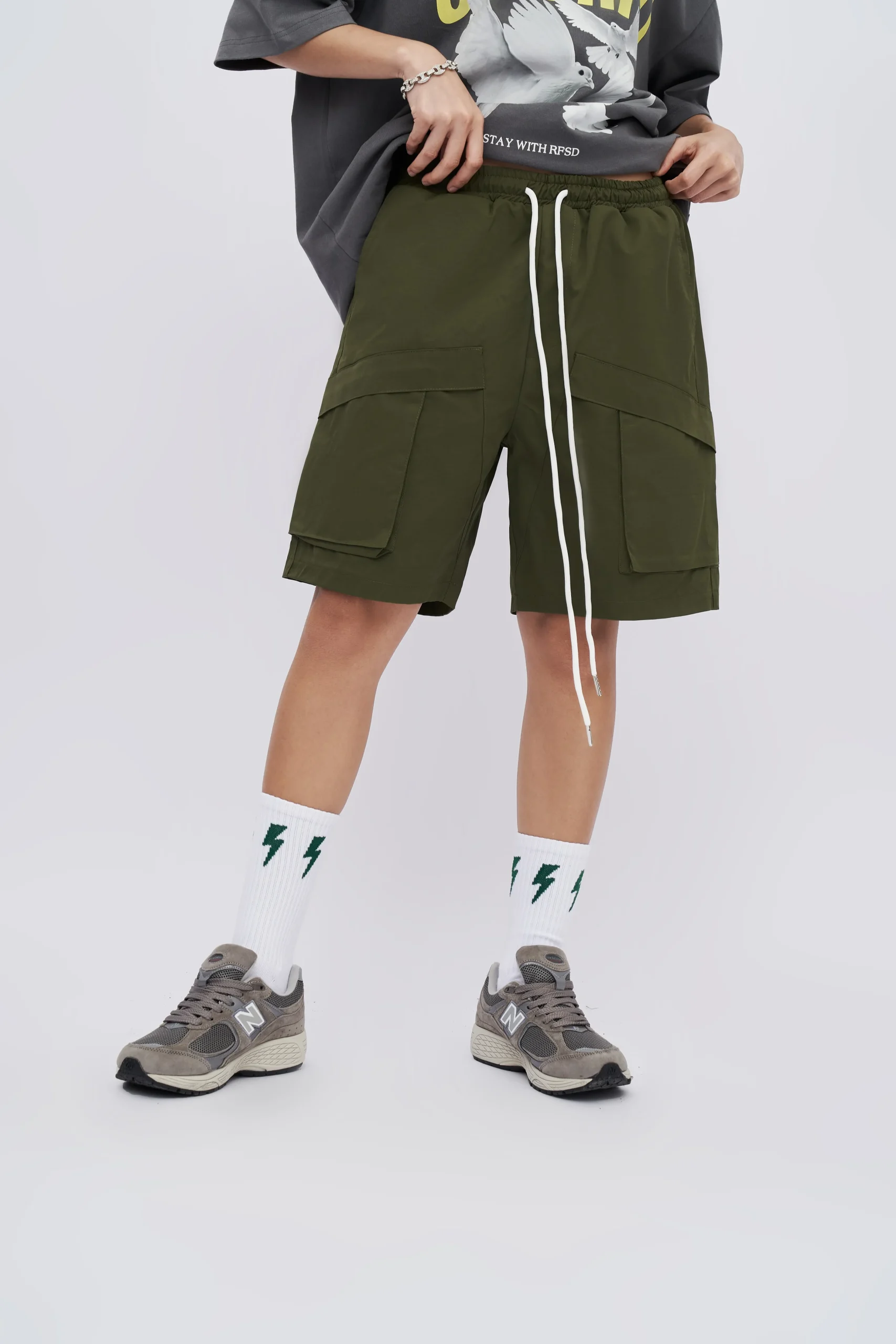 Top Quality Polyester Summer Cargo Shorts Multicolor Multi-pocket Men Shorts for Men's Shorts - Image 3