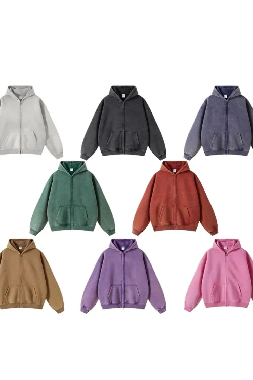 Track Suit for Men Unisex Men’s Set Washed Wax-Dyed Vintage Retro Trendy Pullover Fleece  Sweatshirt Sweatpants