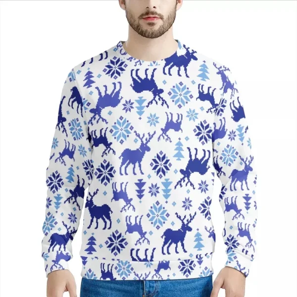 Christmas Polyester Striped Pull Over Oversize Hoodie Men's 3D Printed Hoodies Sweatshirts - Image 4