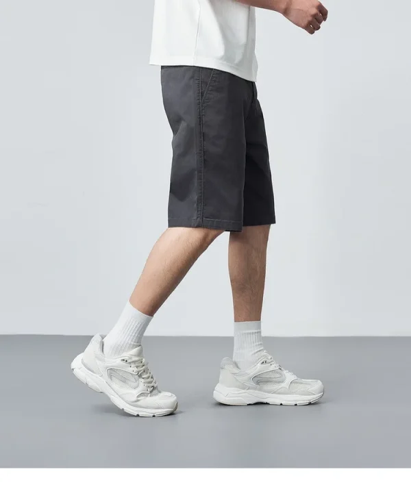 Men's Stretch Chino Shorts Summer Super Soft Cotton Twill Mid Weight Slim Fit Casual Solid Cargo Shorts - Image 6