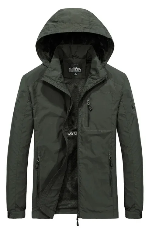 Men’s Windbreaker Jackets Waterproof Hooded Water Proof Wind Breaker Casual Coat Male Clothing 2025 Autumn Jackets Vintage