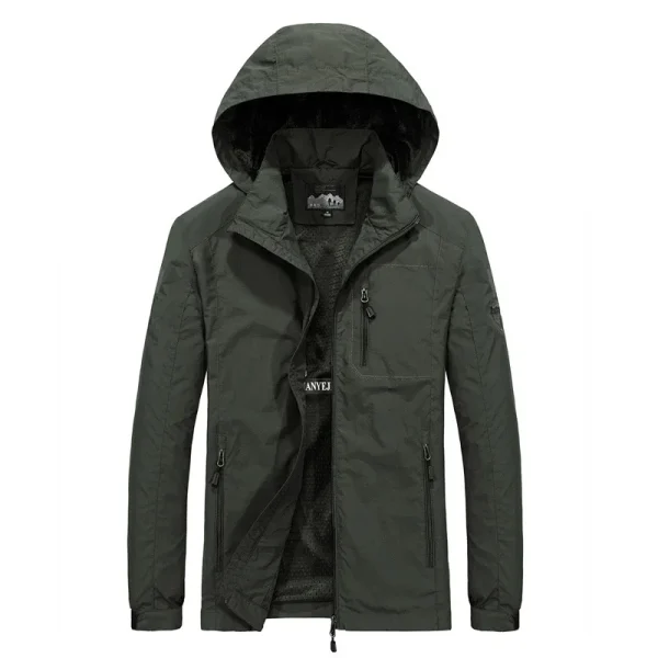 Men's Windbreaker Jackets Waterproof Hooded Water Proof Wind Breaker Casual Coat Male Clothing 2025 Autumn Jackets Vintage