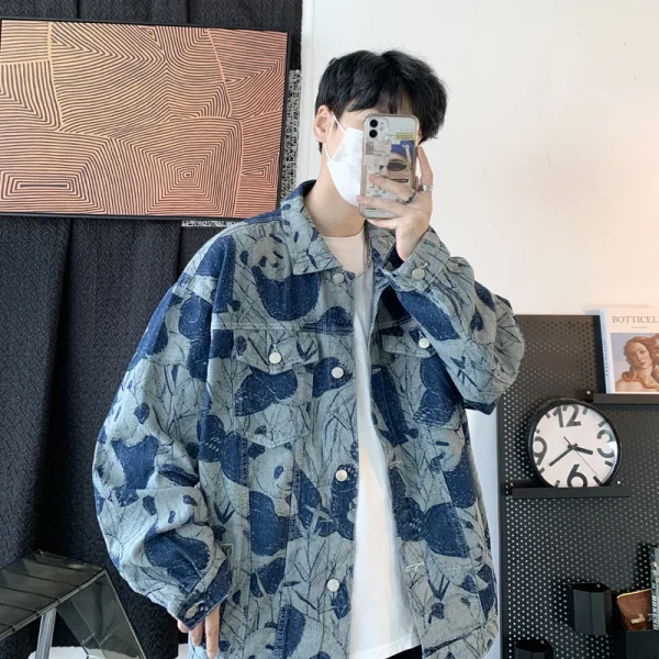 Jean Jacket Men Thin Stretch Denim Jacket Men Fashion Blue Denim Shirt Jacket Men Denim Outfit - Image 3