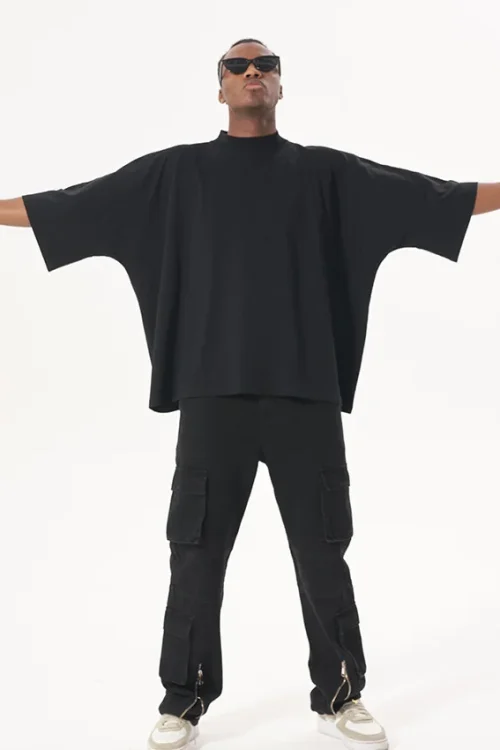High Quality Cropped Boxy Fit Men’s T-shirt Casual Heavy Weight 300GSM Oversized Tshirt Blank t Shirt for Men
