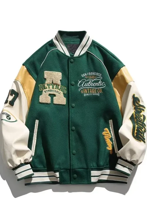 High Quality Print Embroidered Varsity Jackets Unisex Baseball Oversized Jacket
