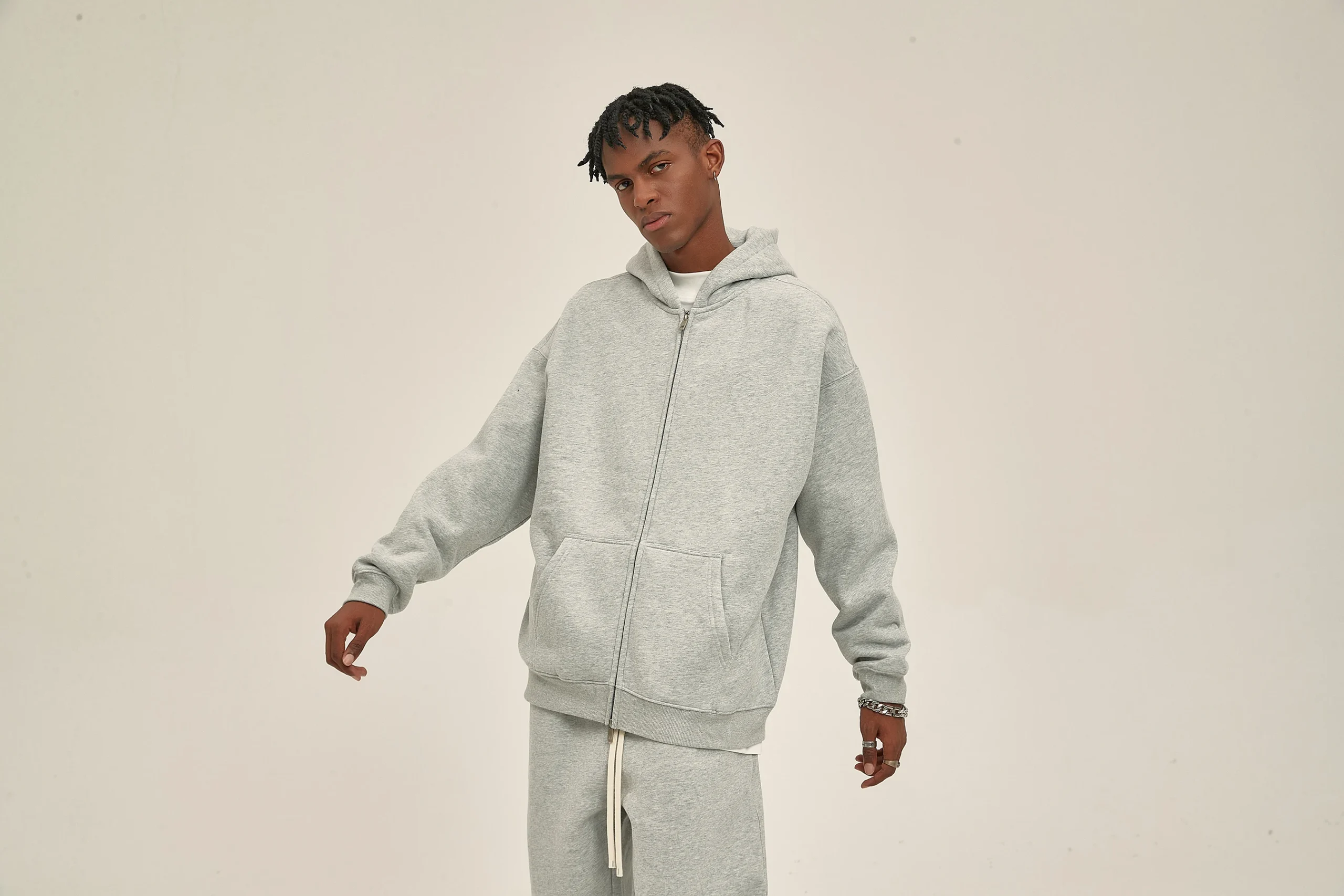 New Product Hot Sale Cropped Hoodie Heavyweight Oversized Plain Thick Boxy - Image 6